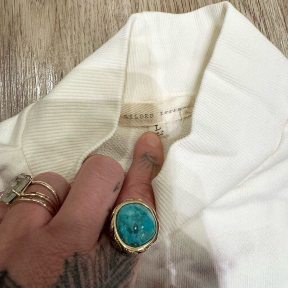 Gilded Intent Cold Sholder Sweatshirt - Picture 4 of 8